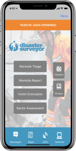 Home screen of Disaster Surveyor International version