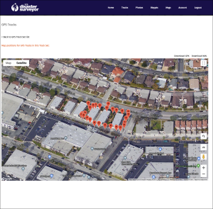 Figure 72. GPS Tracks map